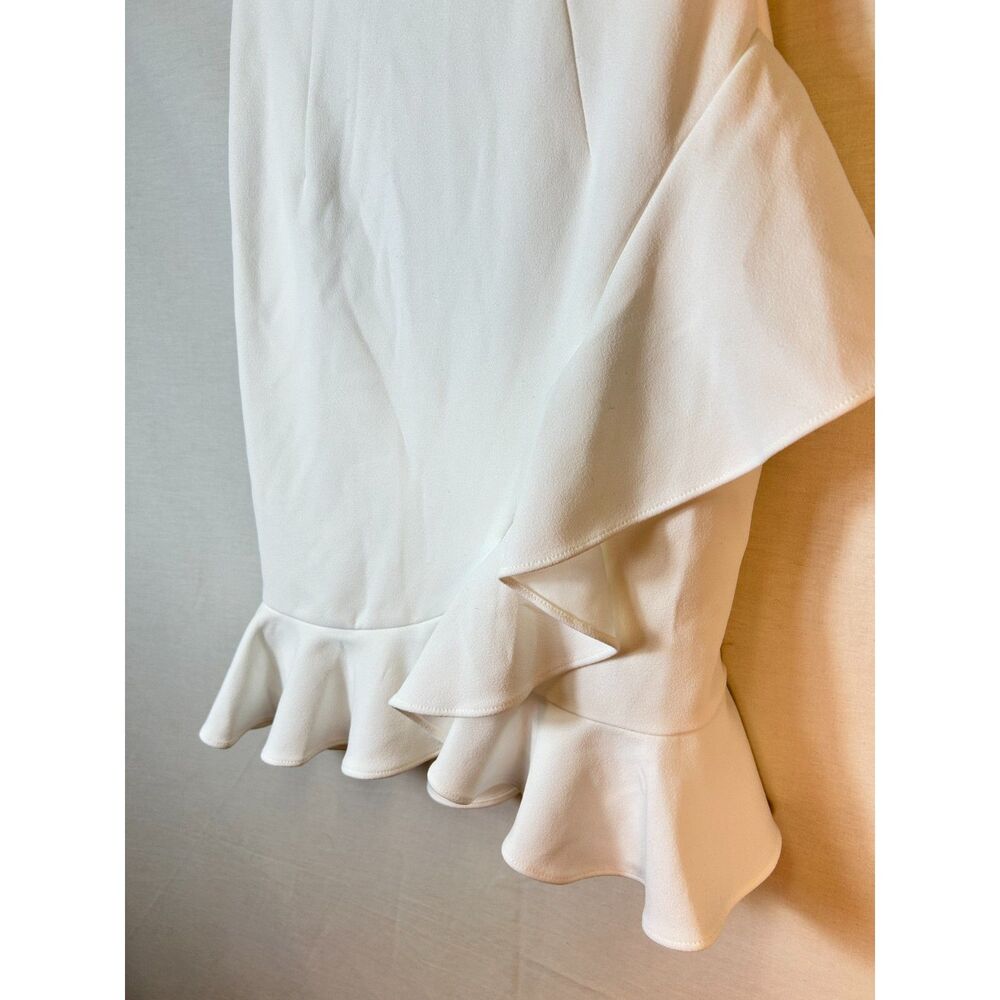Selfie Leslie Women's NWOT Corby White Ruffle Strapless Bandeau Dress Size M - Picture 8 of 16